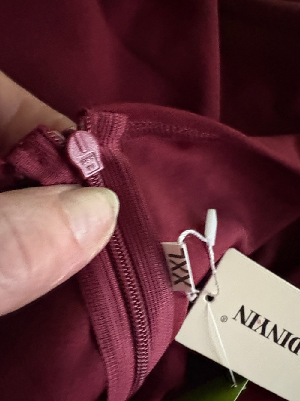 DINYIN Branded Wine Red Dress Top - Picture 3 of 5
